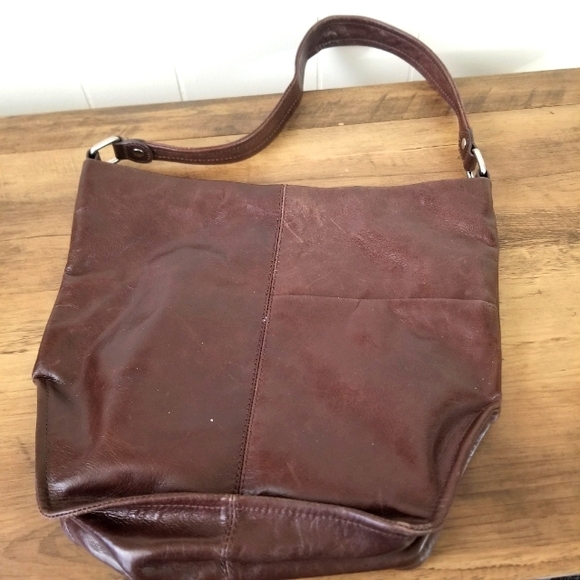 HOBO Rich Brown Leather Tote - Picture 1 of 3
